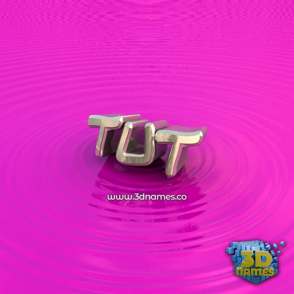 tut in Pink Graffiti style - 3D name wallpaper