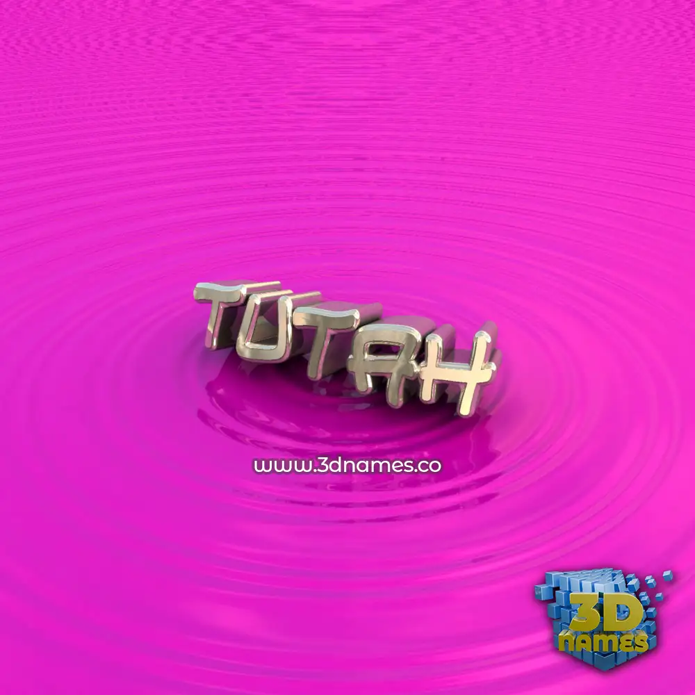 tutah in Pink Graffiti style - 3D name wallpaper