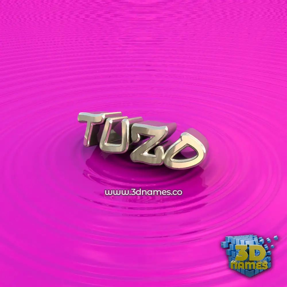 tuzo in Pink Graffiti style - 3D name wallpaper