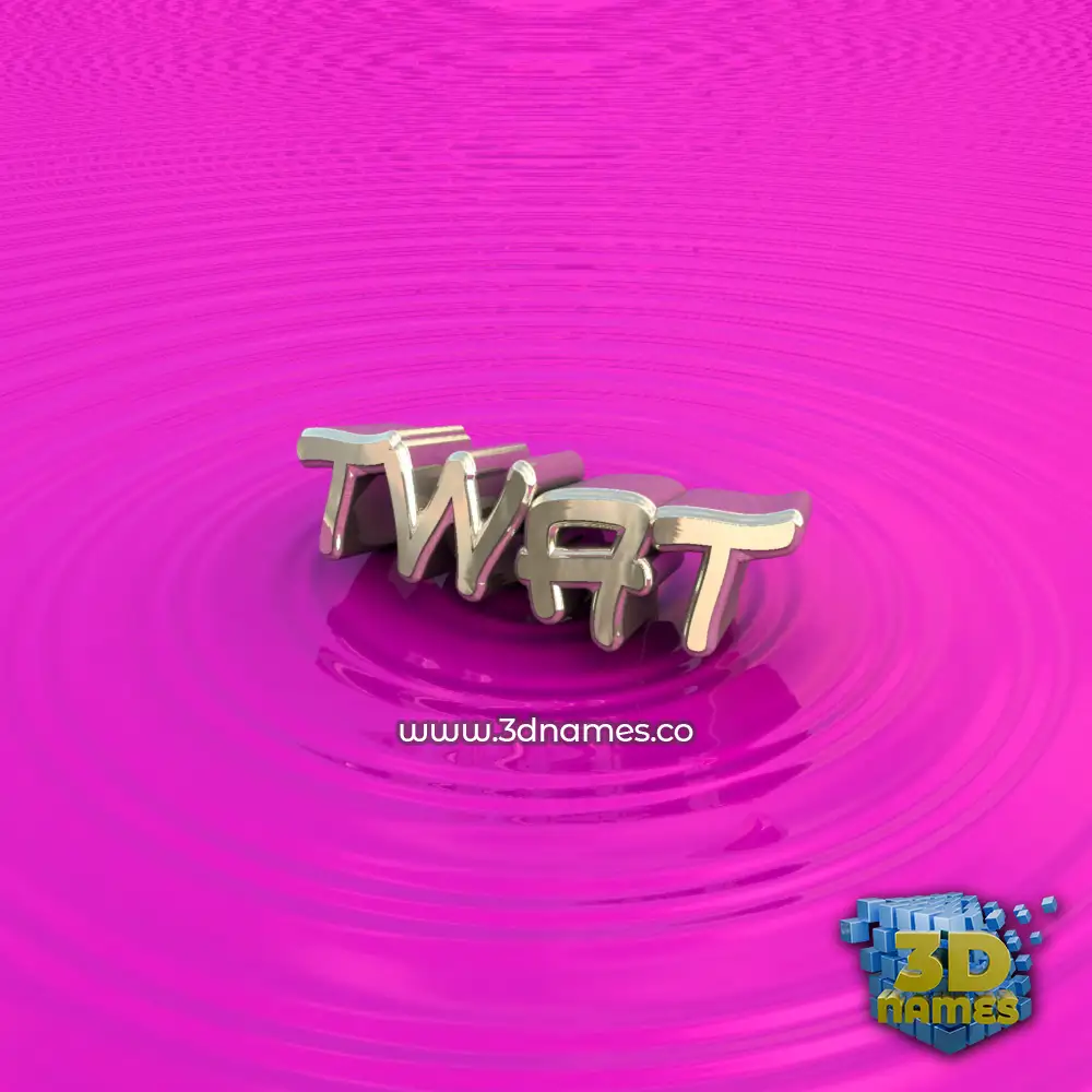 twat in Pink Graffiti style - 3D name wallpaper