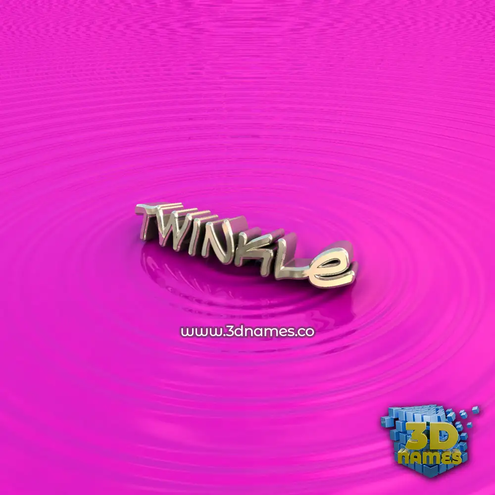 twinkle in Pink Graffiti style - 3D name wallpaper