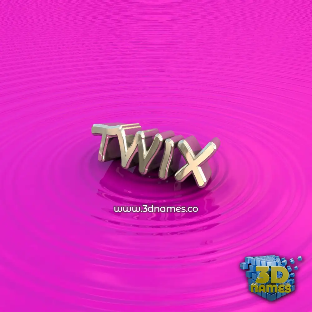 twix in Pink Graffiti style - 3D name wallpaper