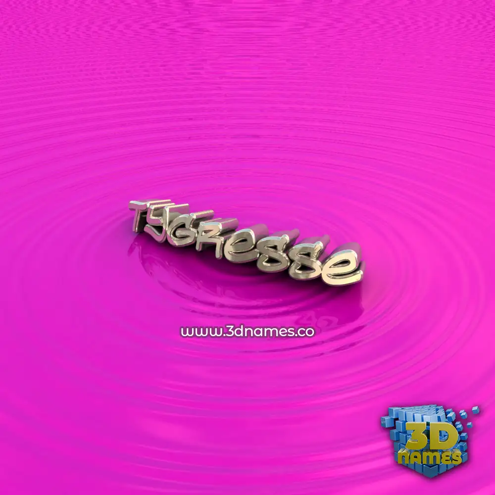 tygresse in Pink Graffiti style - 3D name wallpaper