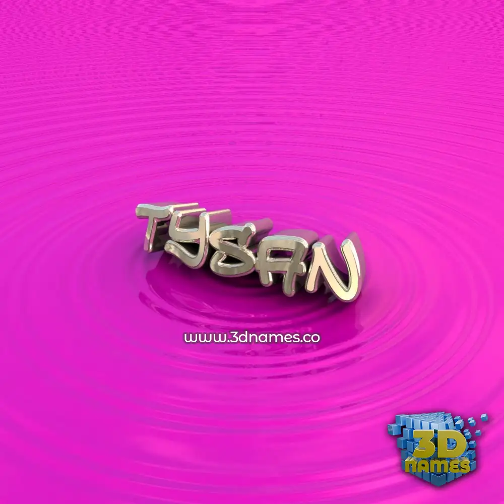 tysan in Pink Graffiti style - 3D name wallpaper