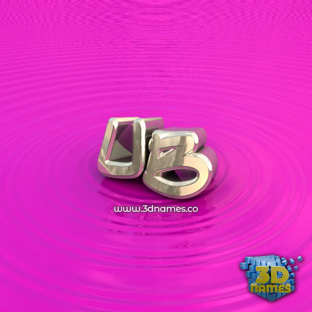 ub in Pink Graffiti style - 3D name wallpaper