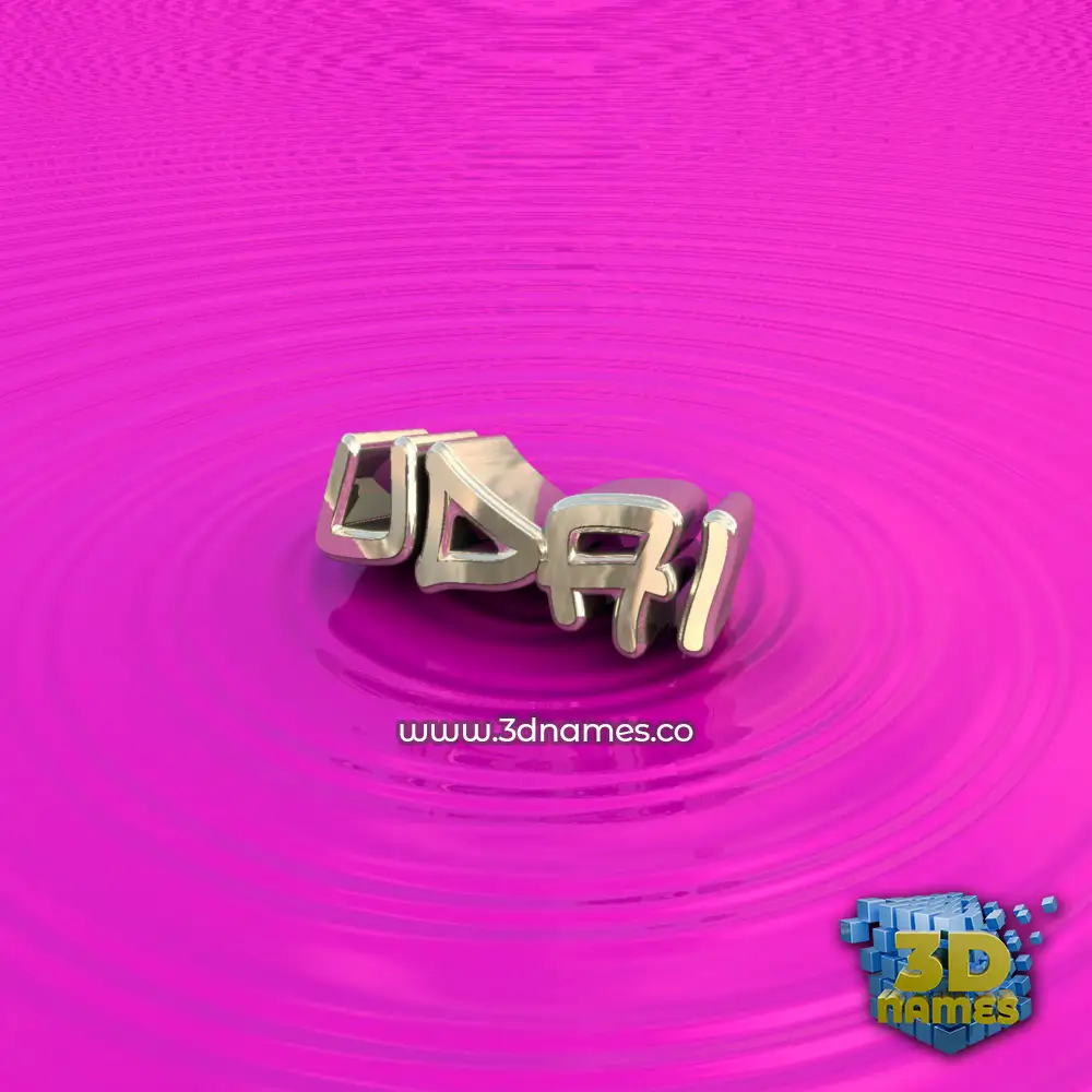 udai in Pink Graffiti style - 3D name wallpaper