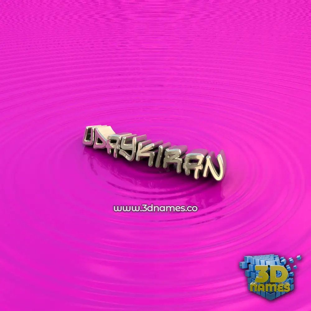 udaykiran in Pink Graffiti style - 3D name wallpaper