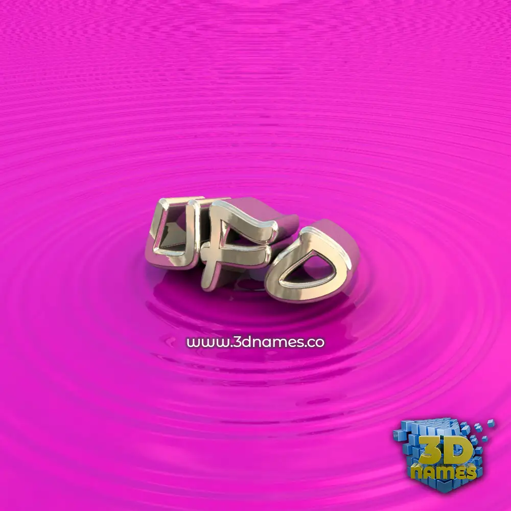 ufo in Pink Graffiti style - 3D name wallpaper