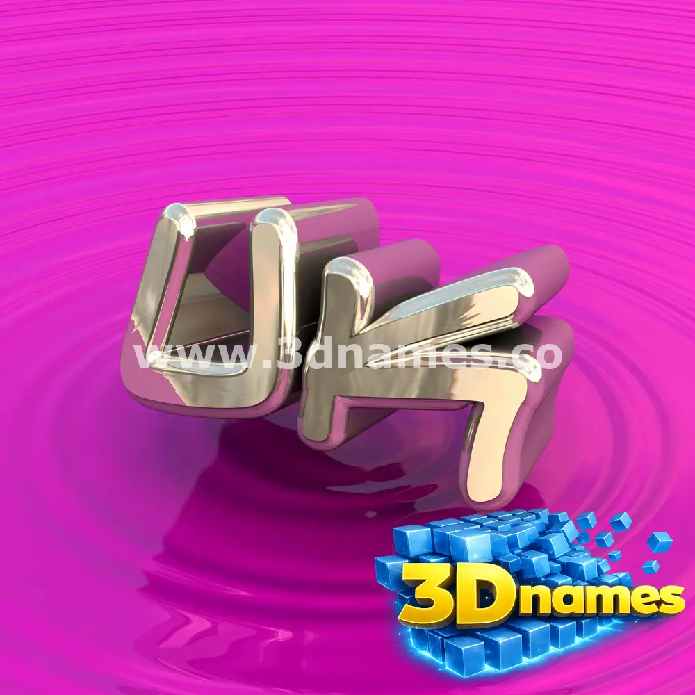 uk in Pink Graffiti style - 3D name wallpaper