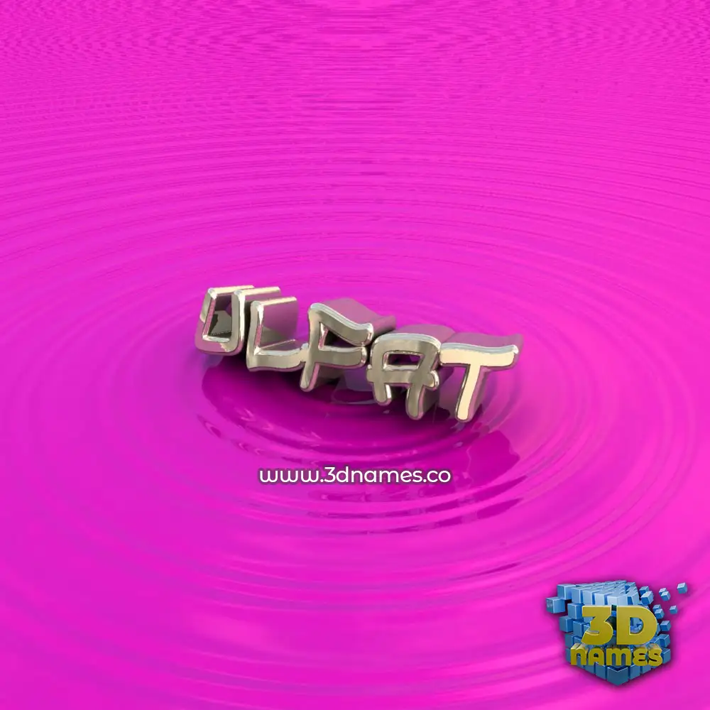 ulfat in Pink Graffiti style - 3D name wallpaper