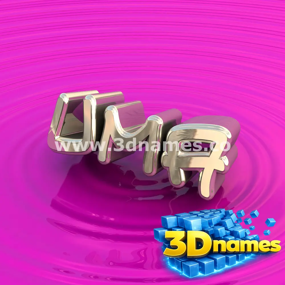 uma in Pink Graffiti style - 3D name wallpaper
