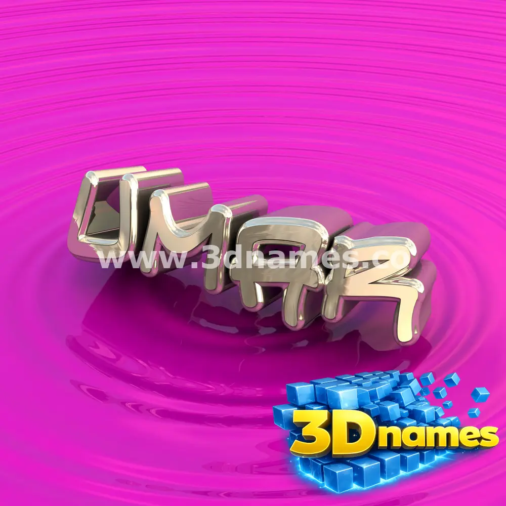 umar in Pink Graffiti style - 3D name wallpaper