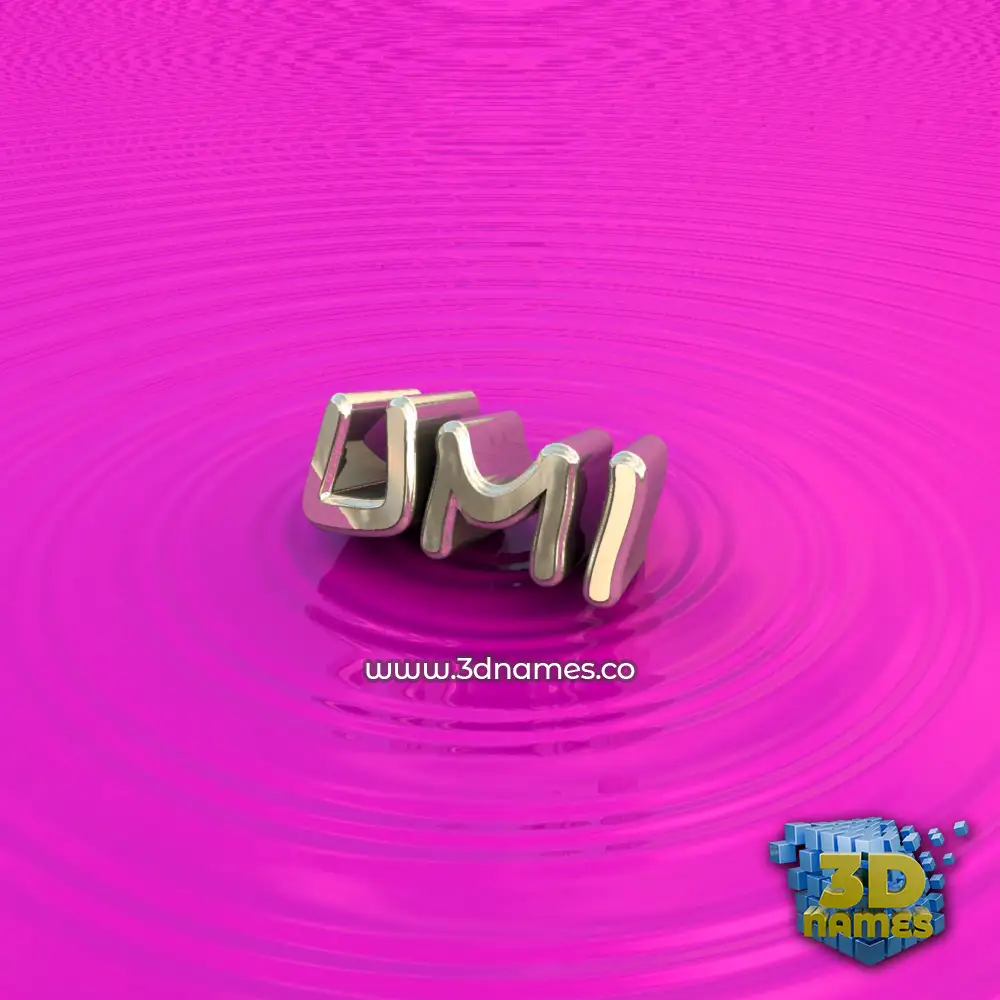 umi in Pink Graffiti style - 3D name wallpaper