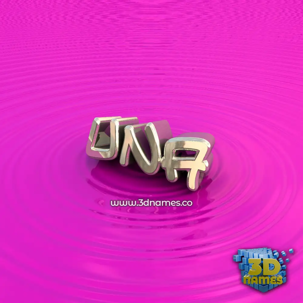 una in Pink Graffiti style - 3D name wallpaper