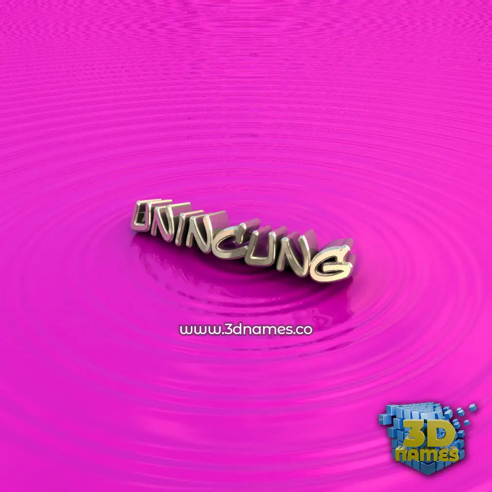 unincung in Pink Graffiti style - 3D name wallpaper