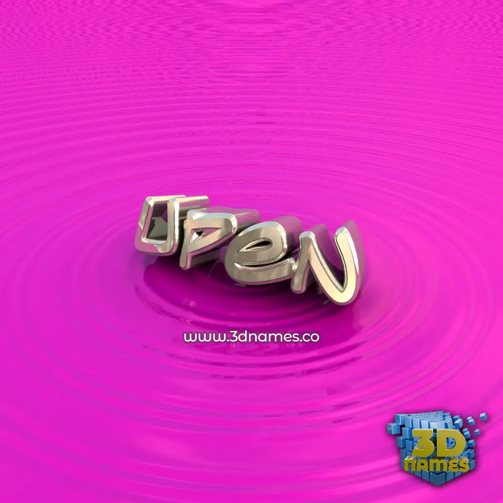 upen in Pink Graffiti style - 3D name wallpaper
