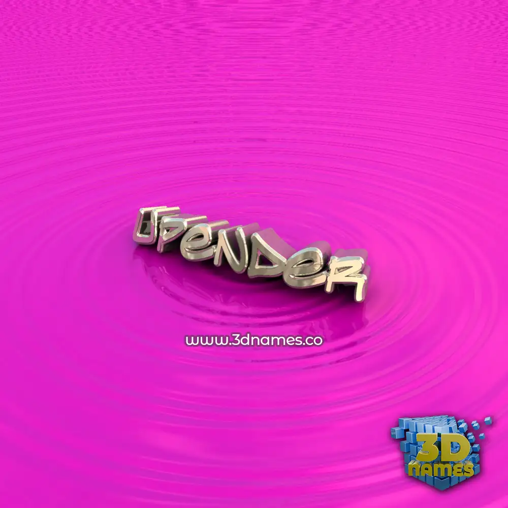 upender in Pink Graffiti style - 3D name wallpaper