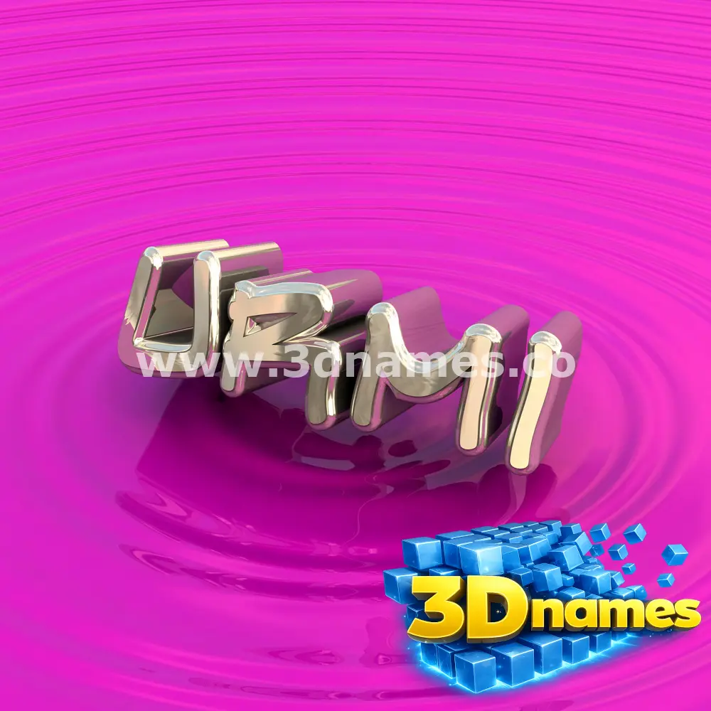 urmi in Pink Graffiti style - 3D name wallpaper
