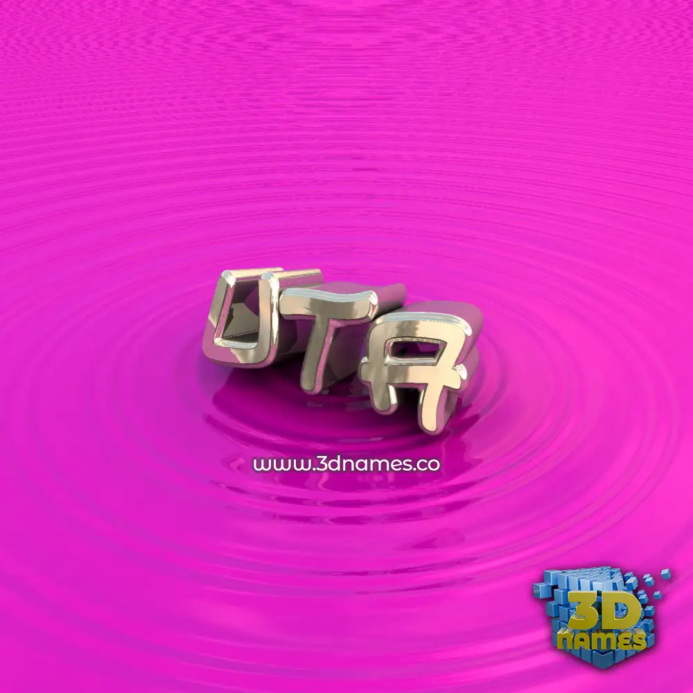 uta in Pink Graffiti style - 3D name wallpaper