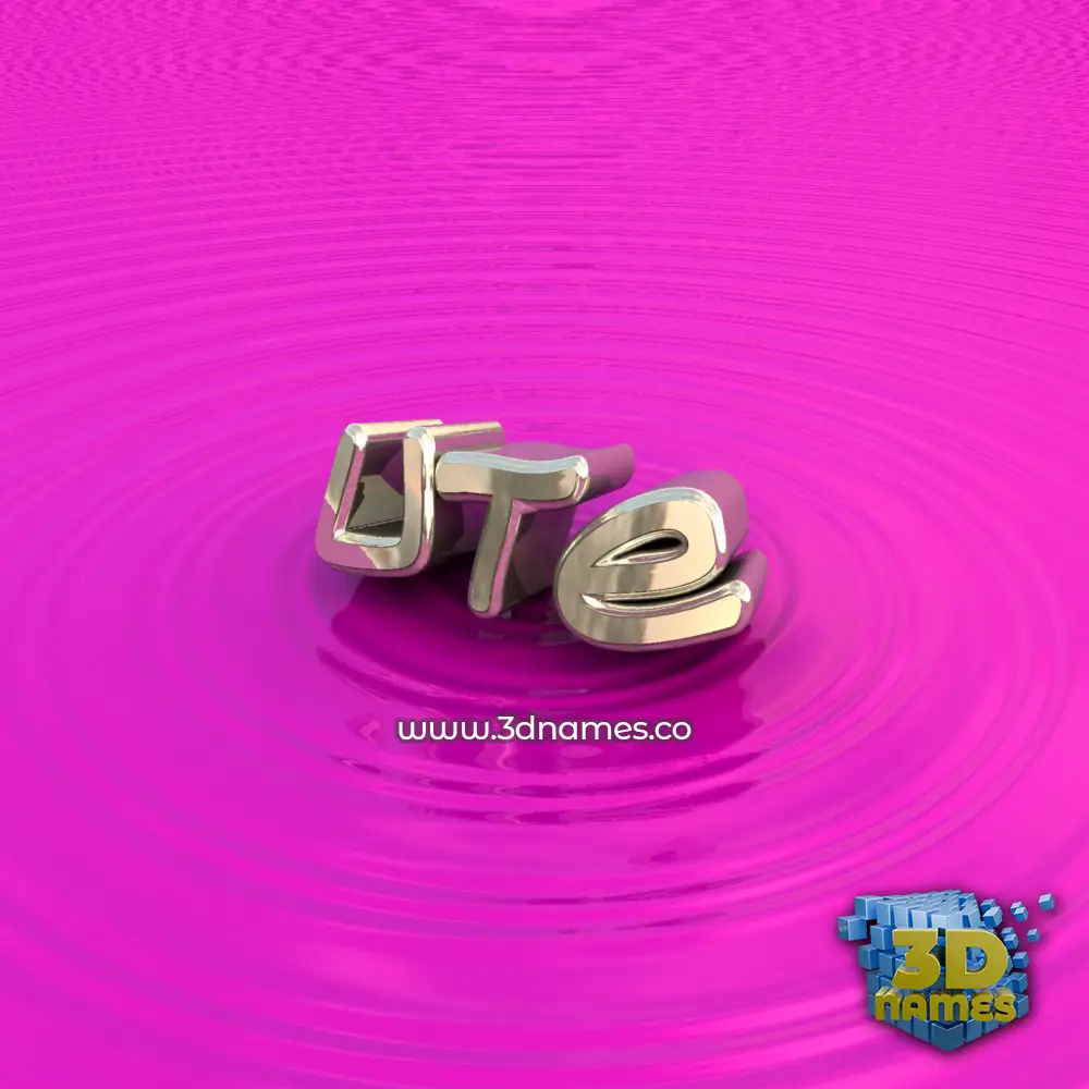ute in Pink Graffiti style - 3D name wallpaper