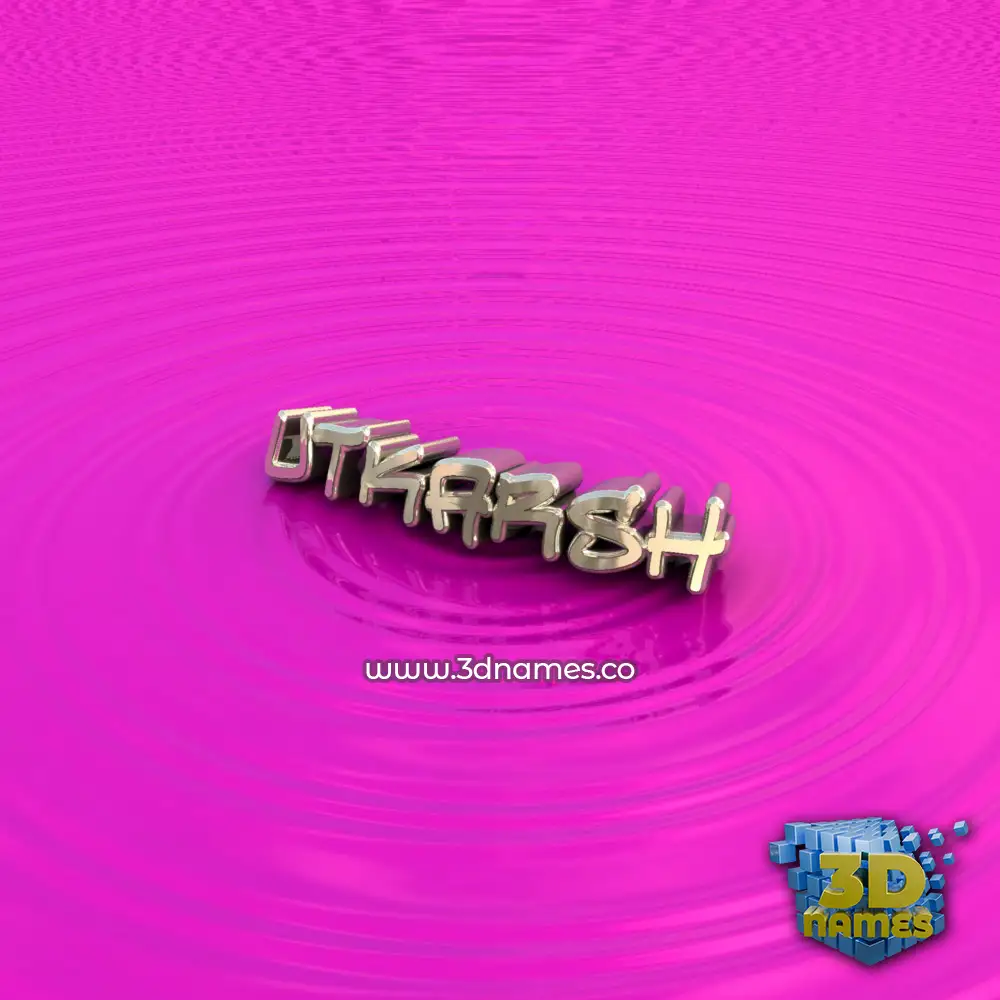 utkarsh in Pink Graffiti style - 3D name wallpaper