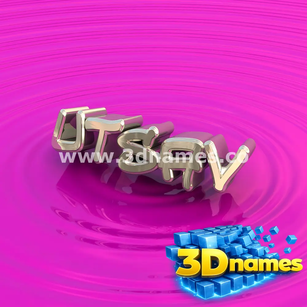 utsav in Pink Graffiti style - 3D name wallpaper