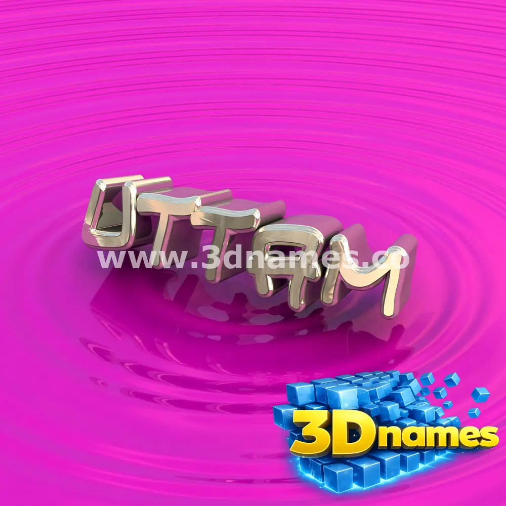 uttam in Pink Graffiti style - 3D name wallpaper
