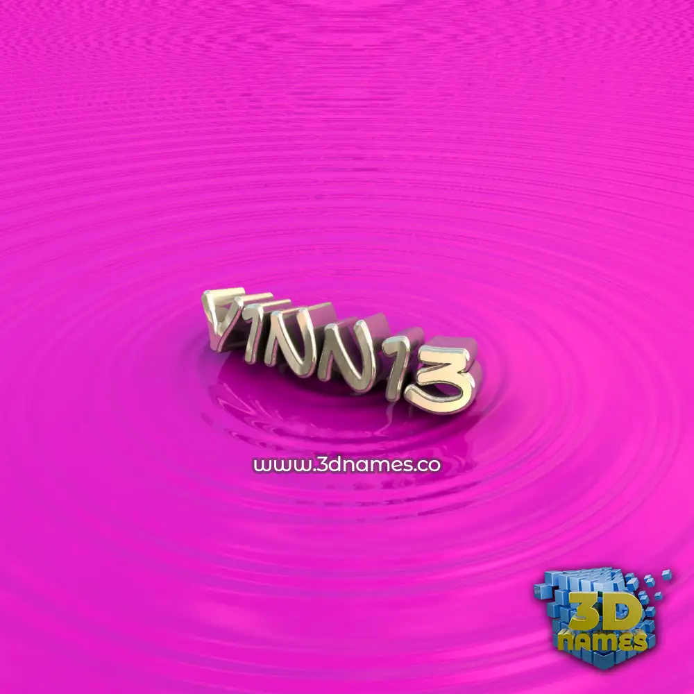v1nn13 in Pink Graffiti style - 3D name wallpaper