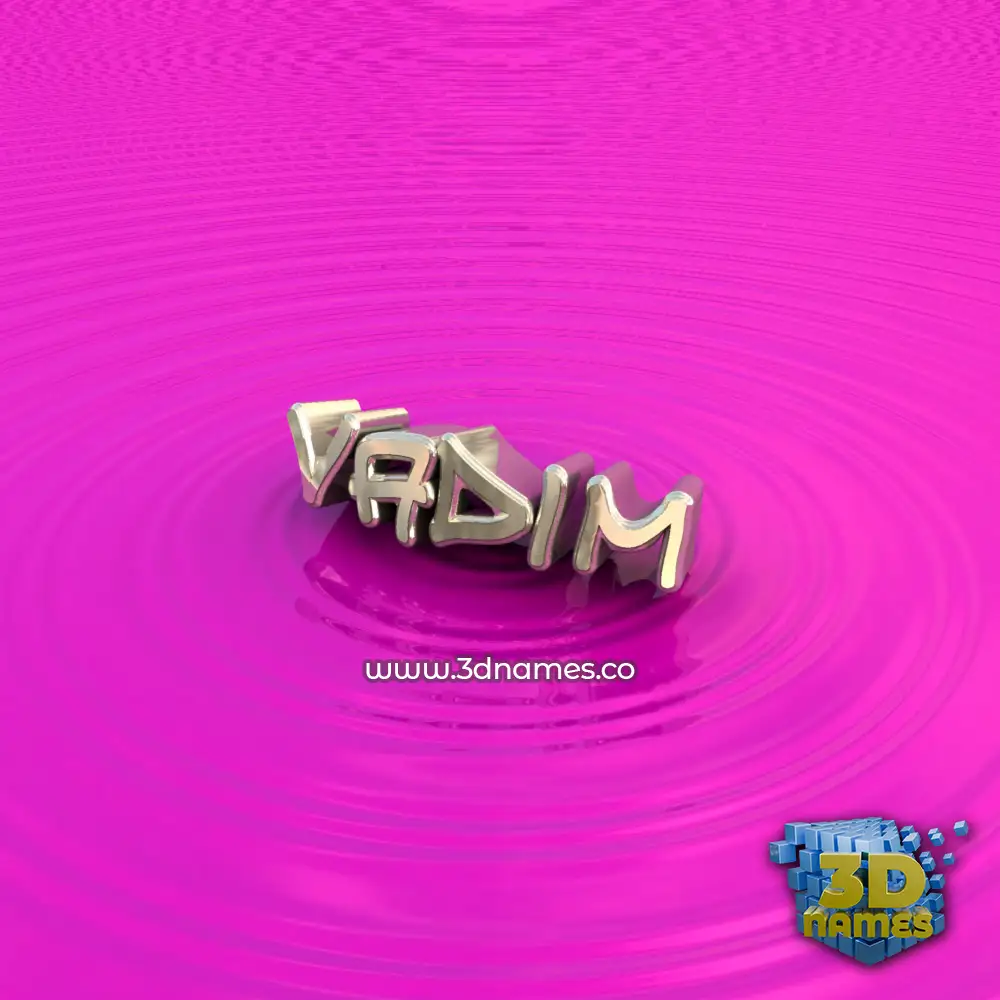 vadim in Pink Graffiti style - 3D name wallpaper