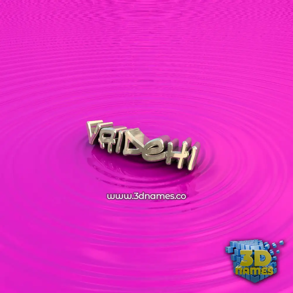 vaidehi in Pink Graffiti style - 3D name wallpaper