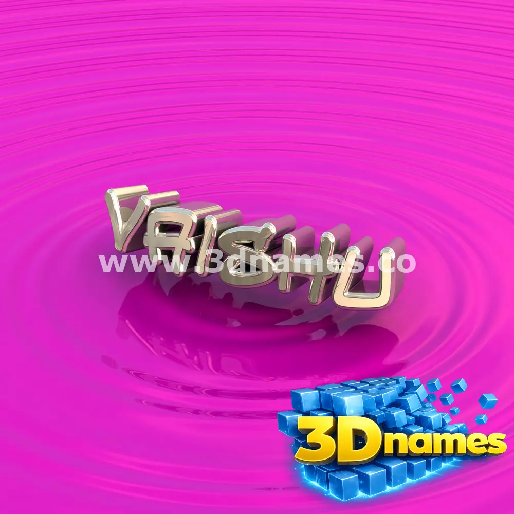 vaishu in Pink Graffiti style - 3D name wallpaper