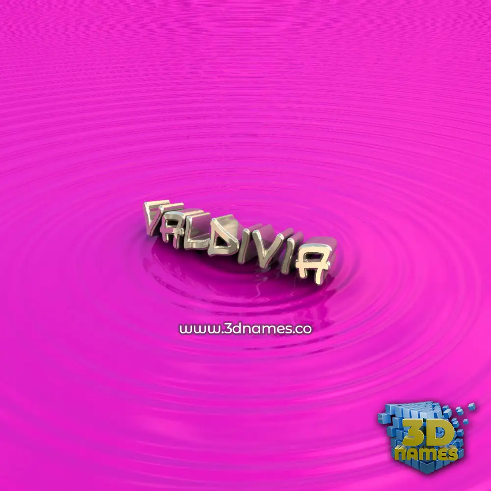valdivia in Pink Graffiti style - 3D name wallpaper