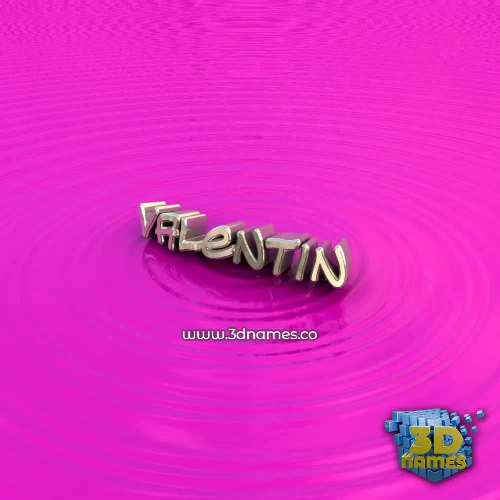 valentin in Pink Graffiti style - 3D name wallpaper