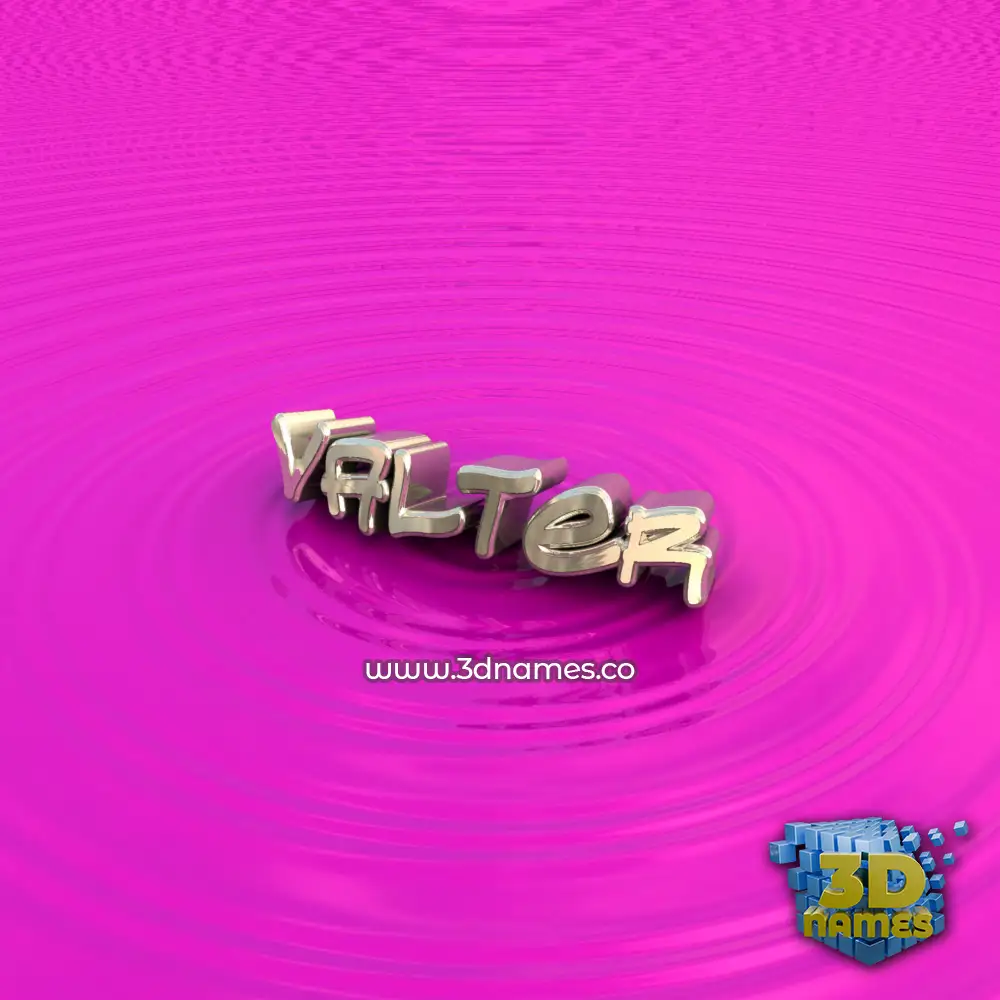 valter in Pink Graffiti style - 3D name wallpaper