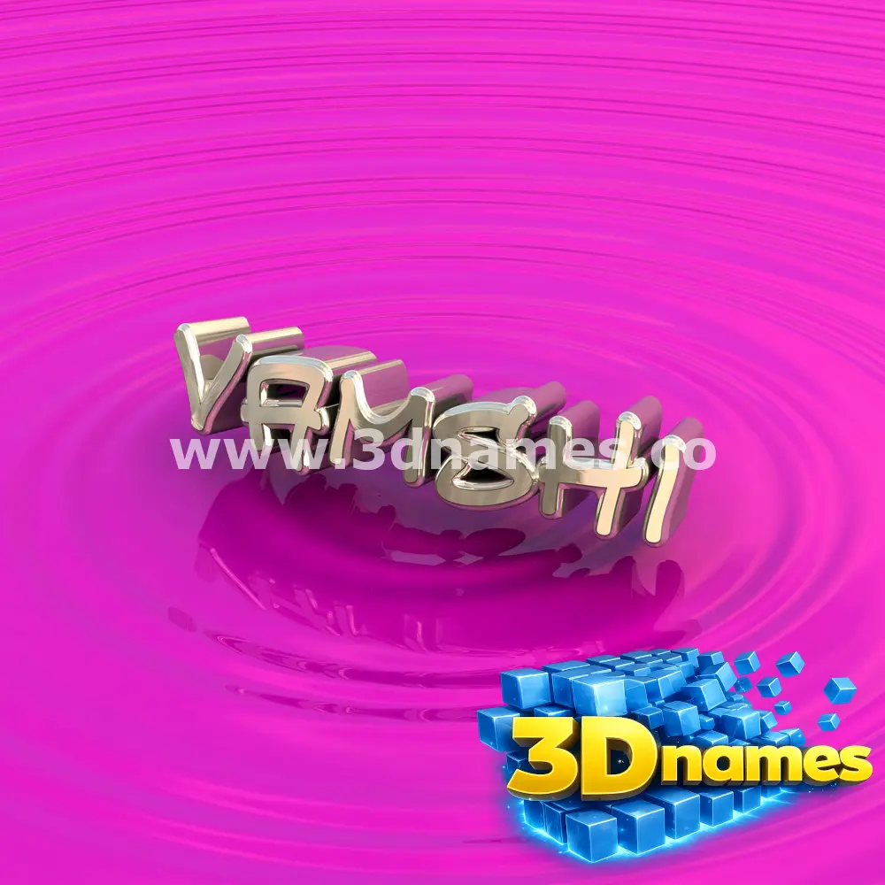 vamshi in Pink Graffiti style - 3D name wallpaper