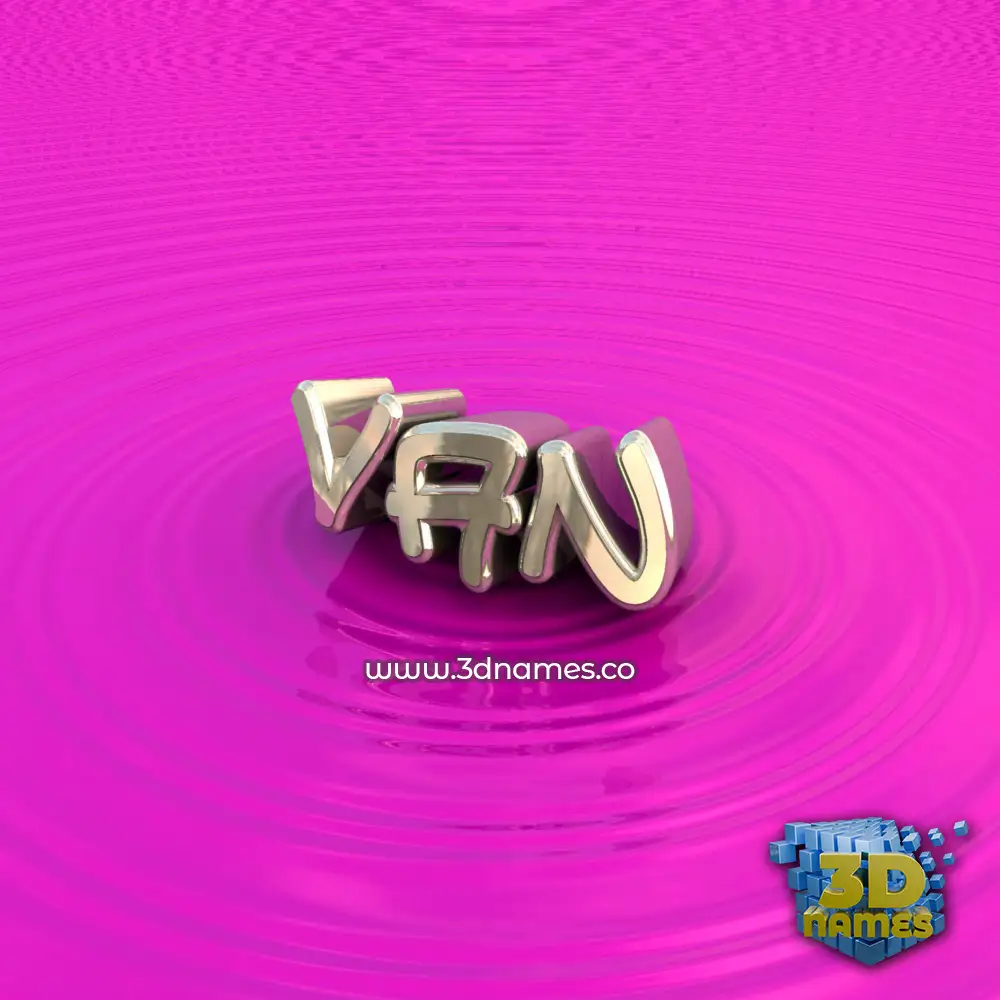 van in Pink Graffiti style - 3D name wallpaper