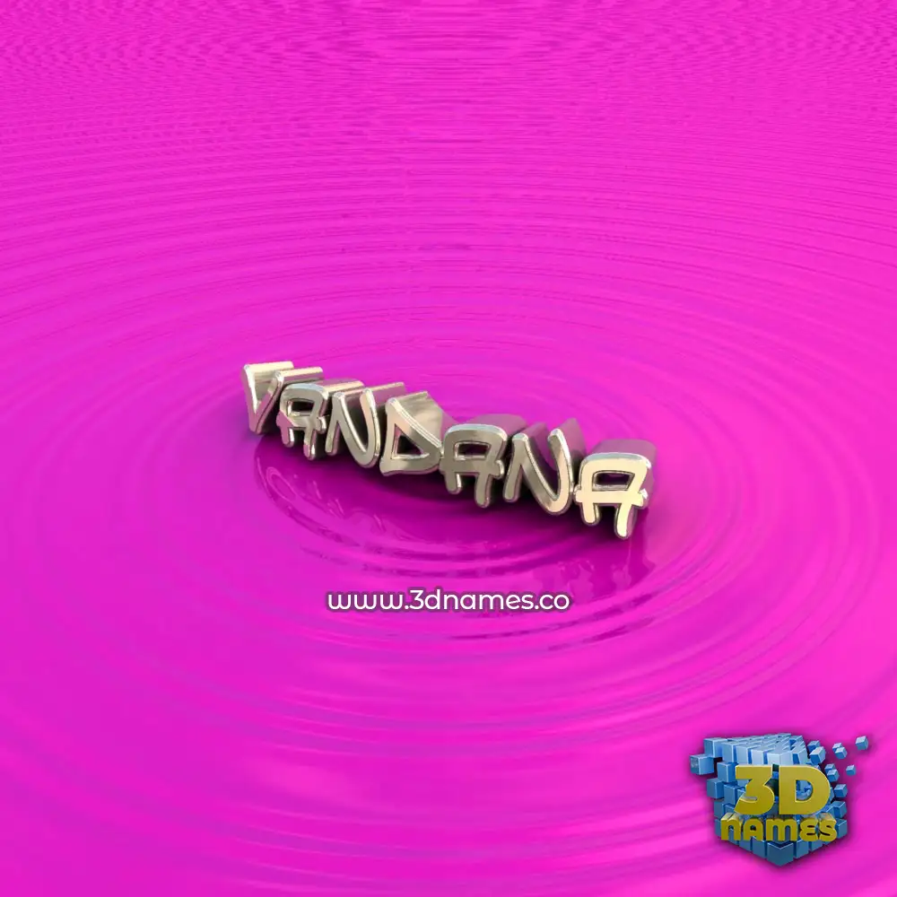 vandana in Pink Graffiti style - 3D name wallpaper