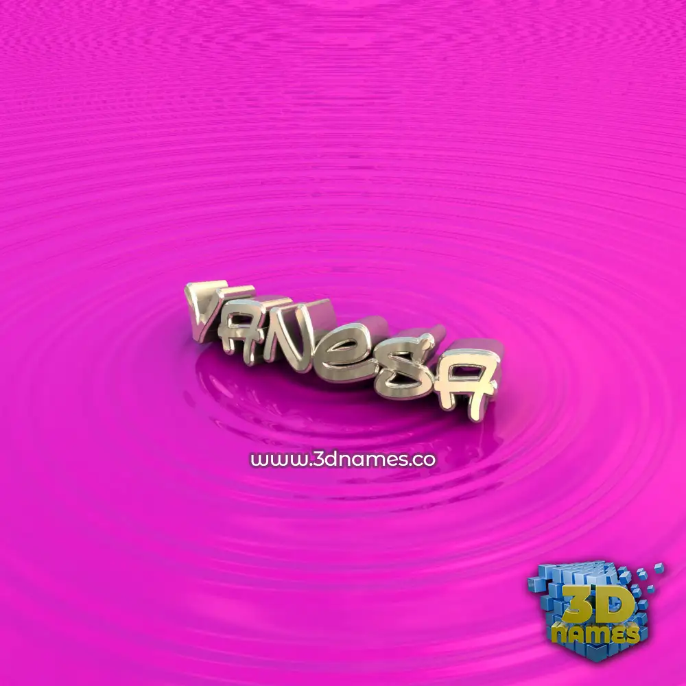 vanesa in Pink Graffiti style - 3D name wallpaper