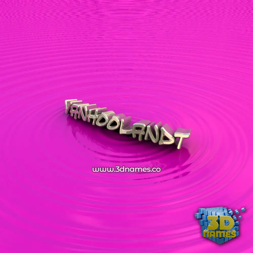 vanhoolandt in Pink Graffiti style - 3D name wallpaper