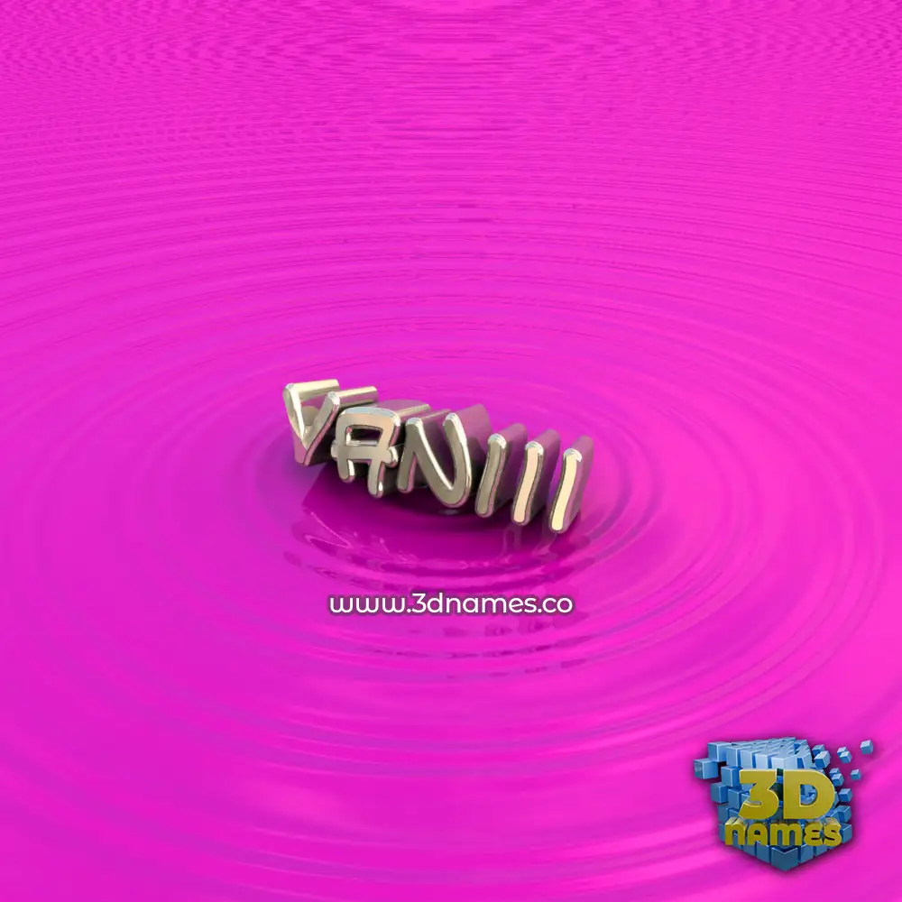 vaniii in Pink Graffiti style - 3D name wallpaper