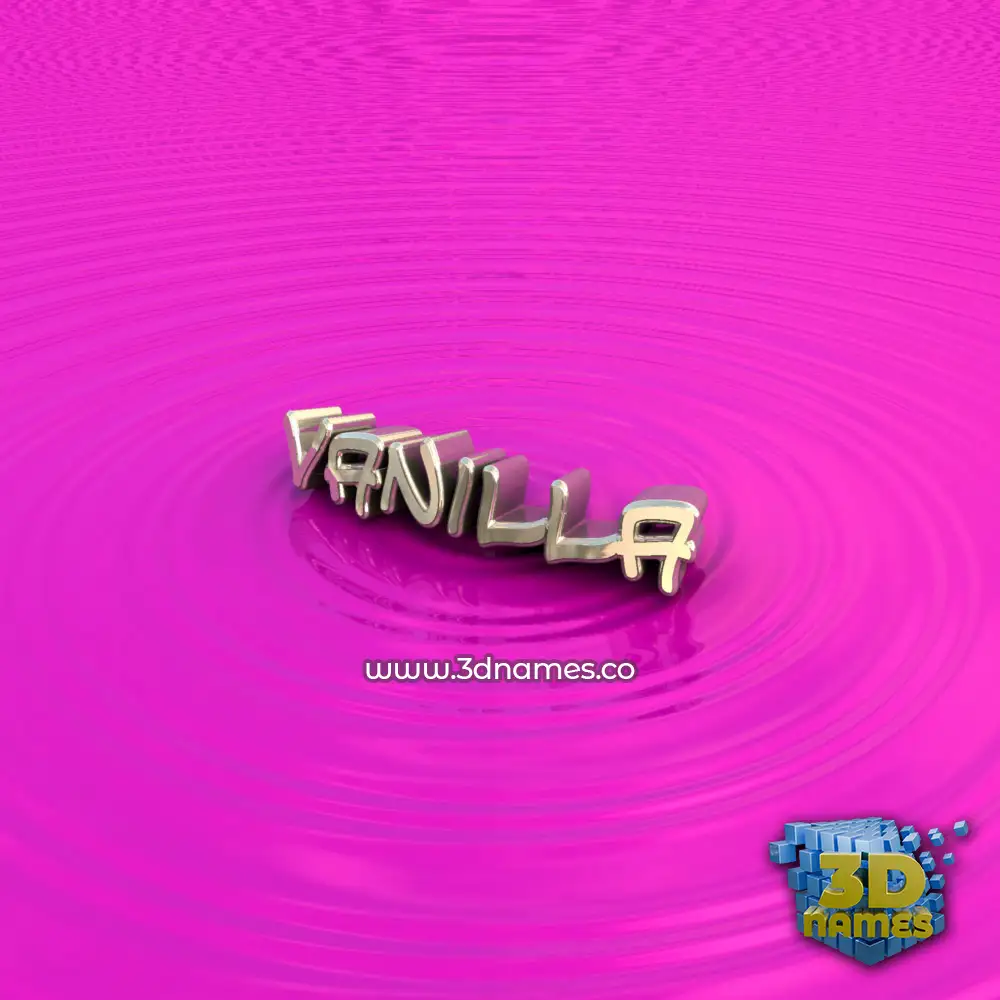 vanilla in Pink Graffiti style - 3D name wallpaper