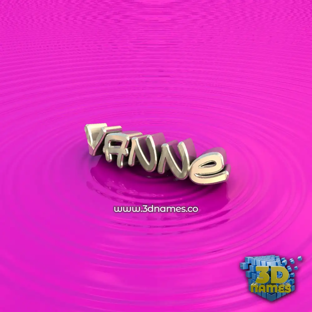 vanne in Pink Graffiti style - 3D name wallpaper