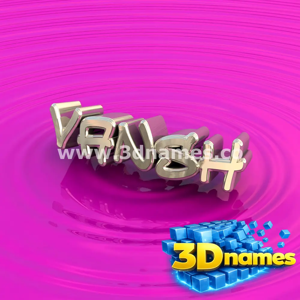 vansh in Pink Graffiti style - 3D name wallpaper