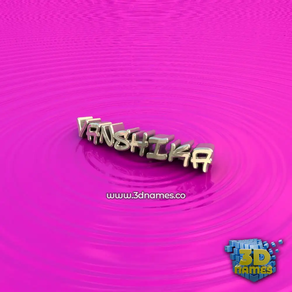 vanshika in Pink Graffiti style - 3D name wallpaper