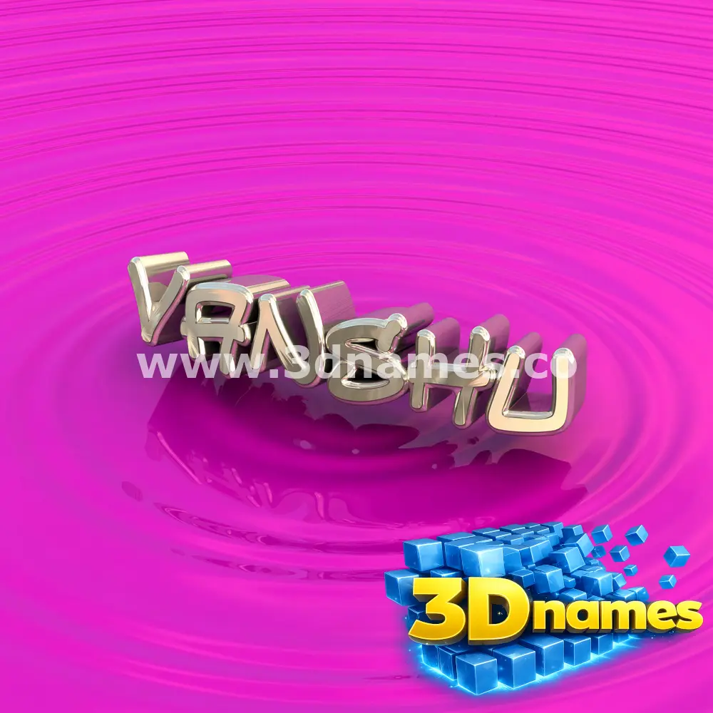 vanshu in Pink Graffiti style - 3D name wallpaper