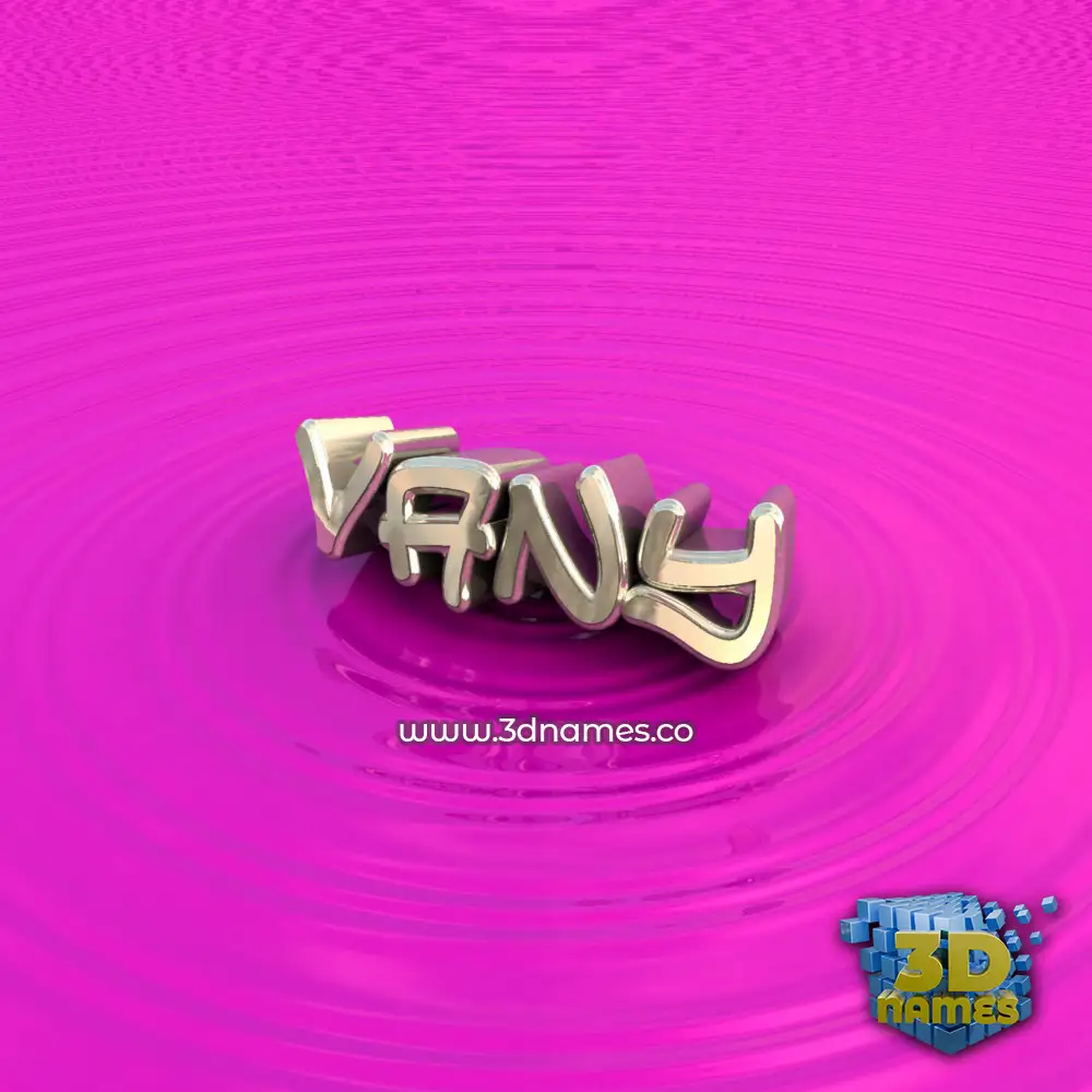 vany in Pink Graffiti style - 3D name wallpaper