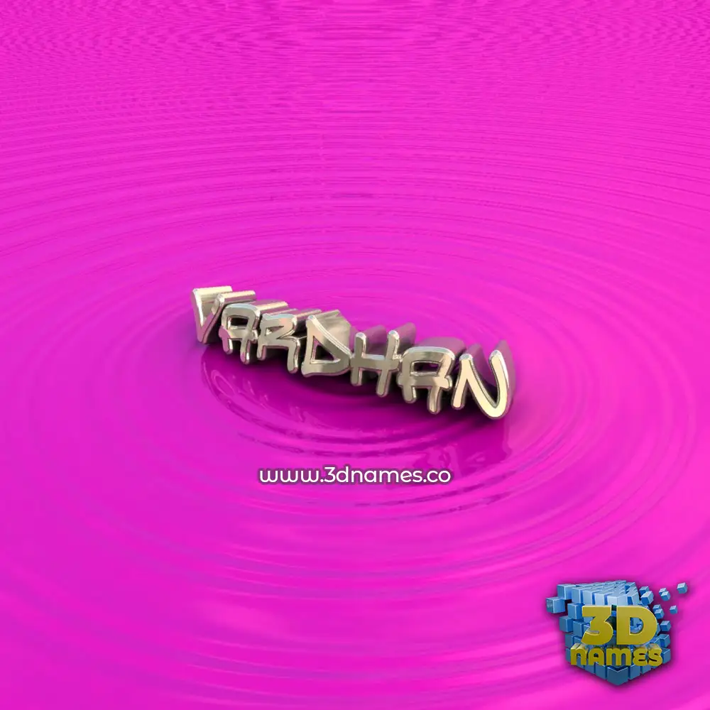 vardhan in Pink Graffiti style - 3D name wallpaper