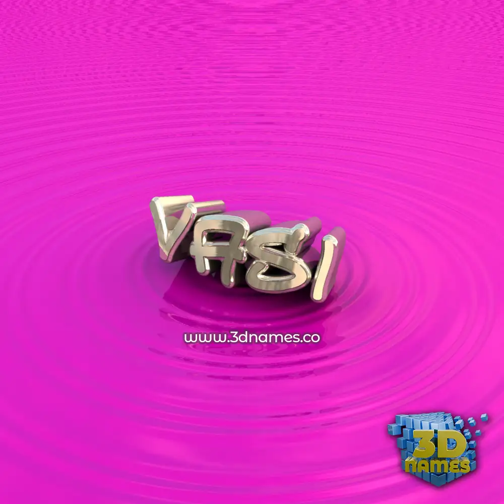 vasi in Pink Graffiti style - 3D name wallpaper