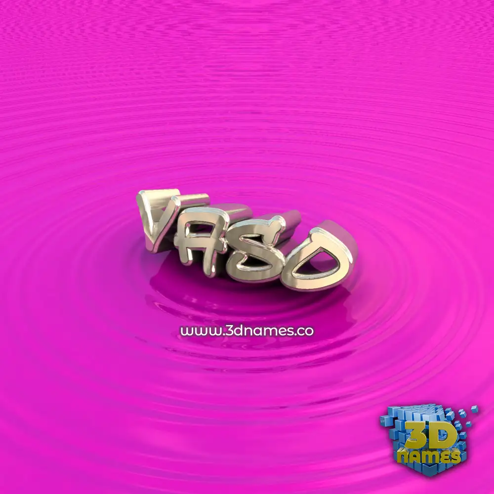 vaso in Pink Graffiti style - 3D name wallpaper