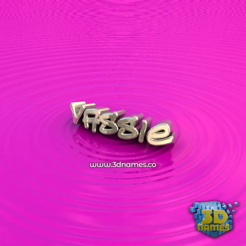 vassie in Pink Graffiti style - 3D name wallpaper